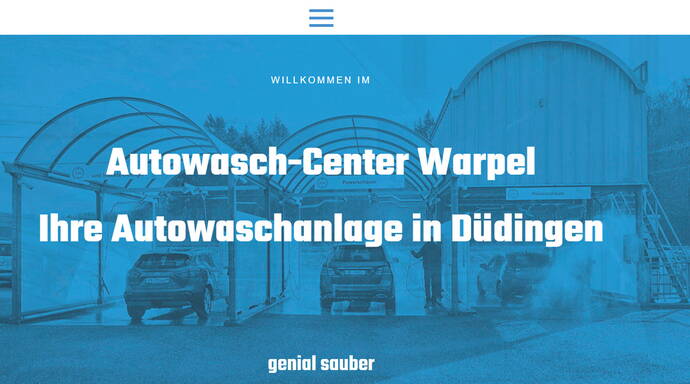 Zoom: Website für Autowaschanlage in Düdingen 2021