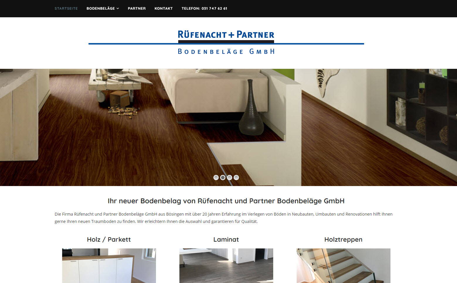 Website für Rüfenacht   Partner 2019